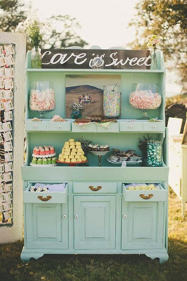 credenza vintage per matrimonio
